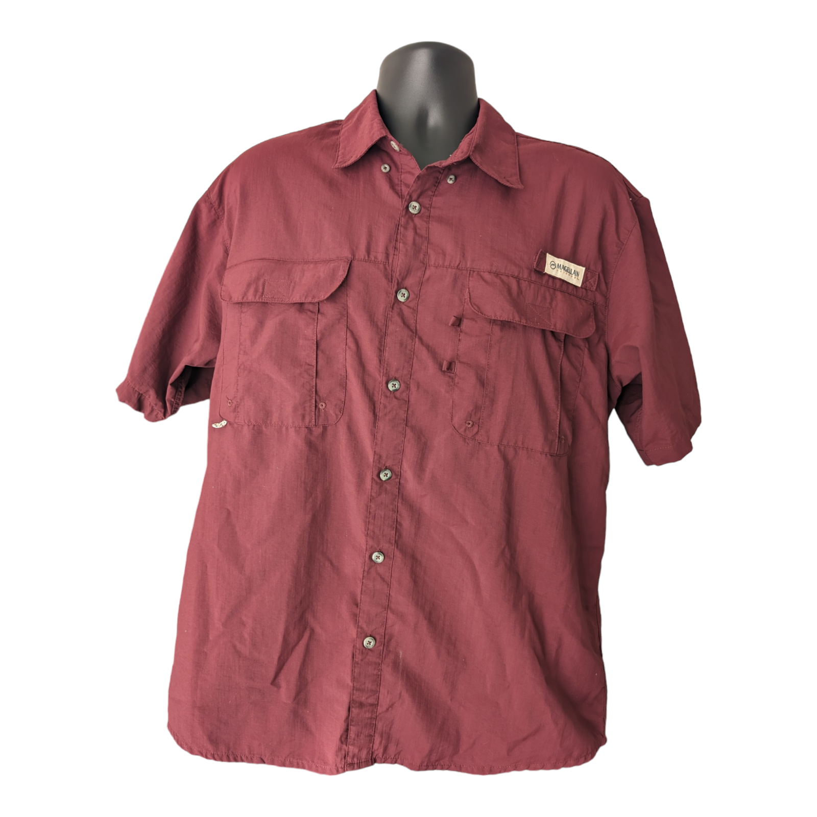 Magellan Outdoors Fish Gear Relaxed Fit Men's L Moisture Wicking Shirt