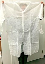 (50) PRECEPT Gown Jacket XXXL Snap Closure w/ Elastic Wrist -White NEW - £40.71 GBP