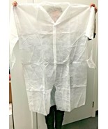 (50) PRECEPT Gown Jacket XXXL Snap Closure w/ Elastic Wrist -White NEW - $50.93