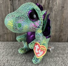 TY The Beanie Boo&#39;s Collection Cinder the Dragon Small Plush 6&quot; with Tags ~2015 - £5.52 GBP