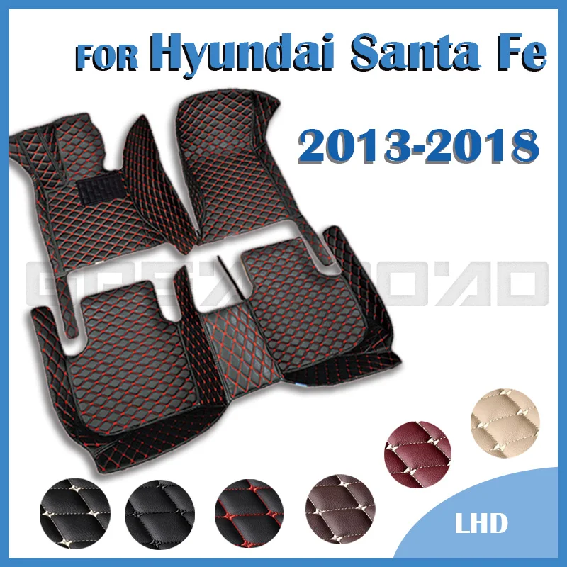 Car floor mats for hyundai santa fe five seats 2013 2014 2015 2016 2017 2018 auto thumb200