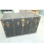 Vintage Haskell Bros Chicago Steamer Trunk ~ caster rollers ~~ PICK UP ONLY - $478.69 CAD