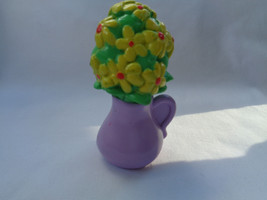 2003 Dora the Explorer Dollhouse Plastic Purple Teapot Flower Pot Yellow Flowers - £1.97 GBP