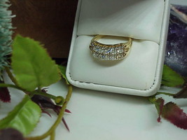 14K 1.00ct Round VS Diamond 2 Row Band Ring Retail $3,395. Size 7 Multitone gold - £1,107.70 GBP