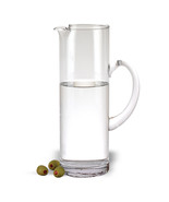 10&quot; Clear Mouth Blown Lead Free Crystal Glass Pitcher - $96.89