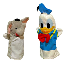 Melissa Doug Hand Puppets Disney Donald Duck and Elephant Baby Zoo Anima... - £6.90 GBP