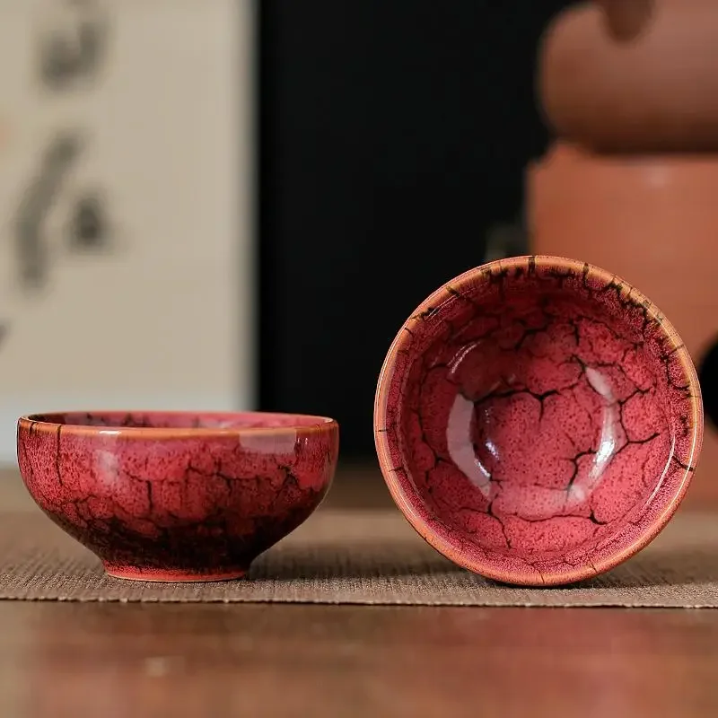 45ml Vintage Ceramic Cup Kiln Change Teacup Master Cup Diameter: 45ml St... - $1.00