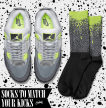 ELEPHANT Socks for J1 4 Neon Green Volt Air Max 95 Air Zoom Electric T S... - $20.69