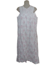 Dimity NWT Vintage Pale Pink Floral Night Gown Cottagecore Lace Trim Womens M - £19.74 GBP