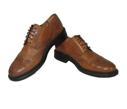 Banana Republic Shoes Oxford Mens Size 9.5 Brown Leather Wingtips Made In Italy - £22.56 GBP