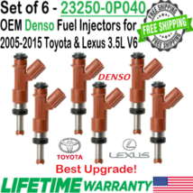 OEM 6Pcs Denso Best Upgrade Fuel Injectors for 2005-2015 Toyota &amp; Lexus 3.5L V6 - £119.90 GBP