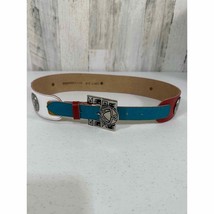 Vintage Ginnie Johansen Leather Belt 24M 27”-31” Aztec Tribal Southwestern - £39.52 GBP