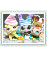 2009 Authentic Littlest Pet Shop LPS #1192 1193 1194 Tubes Yellow Collie... - £195.89 GBP