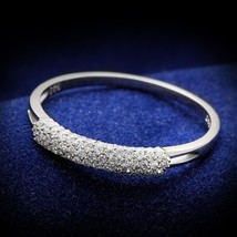 Women&#39;s Round Cut Pave Cz 925 Sterling Silver Split Shank Wedding Ring Size 5-10 - £72.86 GBP