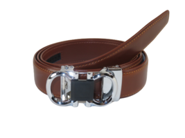 Mens VALENTINI Leather Belt Automatic Adjustable Removable Buckle V506S ... - £27.23 GBP