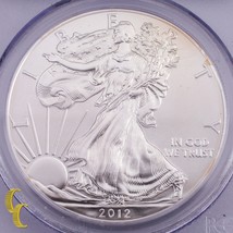 2012-W First Strike $1 Silver American Eagle 1 oz Graded by PCGS MS70 - £164.14 GBP