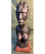 Old Vintage African Bassa Tribe Tribal Art Wood Carving Statue Woman Nud... - $174.07 CAD