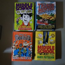 Lot Of 4 James Patterson, 2 Middle School,1  House Of Robots,1 Treasure Hunters - £22.07 GBP