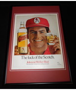 1974 Johnnie Walker Red Scotch Framed 12x18 ORIGINAL Vintage Advertisement - £38.82 GBP