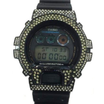 Casio G-shock Custom 3 Ct Stone Cz diamond 300 Pcs Mens Watch Dw6900/#a2 - £168.89 GBP