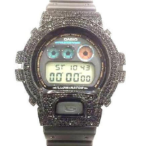 Casio G-shock Custom 3 Ct Stone Cz diamond 300 Pcs Mens Watch Dw6900/#a3 - £167.25 GBP