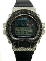 Casio G-shock Custom 3 Ct Stone Cz diamond 300 Pcs Mens Watch Dw6900/#a4 - £167.86 GBP