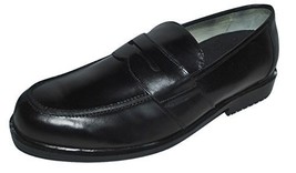 Shoes For Crews Men&#39;s Black Leather Loafer Non-Slip Soles #1038 (7M) - £57.98 GBP