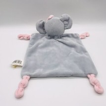 DanDee Elephant Lovey Rattle Head Knotted Corners Security Blanket Soother Gray - $14.99