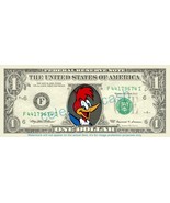 WOODY WOODPECKER on REAL Dollar Bill Cash Money Bank Note Currency Dinero  - $6.66