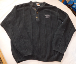 Hard Rock Cafe New York Sweater Men&#39;s Size M Medium Charcoal Grey GUC - £38.69 GBP