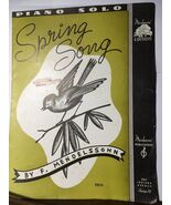 Spring Song Sheet Music - Piano Solo by F. Mendelssohn - P8214 - 1936 - $336.56 MXN
