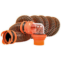 Camco RhinoEXTREME 15&#39; Sewer Hose Kit w/ Swivel Fitting 4 In 1 Elbow Caps - £61.10 GBP