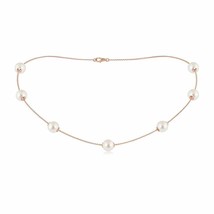 ANGARA 16&quot; South Sea Pearl Station Necklace in 14K Solid Gold - £1,228.27 GBP