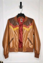 Classic Rock Couture Cosmic Cowboy Jacket Bomber Vegan Leather Small MIS... - $75.00