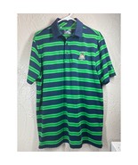 Under Armour Mens Loose Striped Polo Shirt Green Navy US Open 2016 Oakmo... - €21,56 EUR