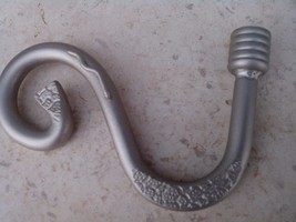Iron Window Curtain Rod Finial End Silver Collor - £7.80 GBP
