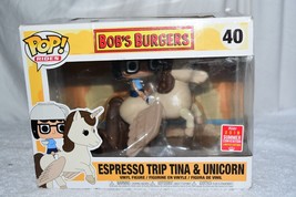 Funko Pop Vinyl Figure Rides Bob&#39;s Burgers Espresso Trip Tina &amp; Unicorn 40 - £40.28 GBP