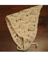 Kerchief with heirloom motif crochet White - $28.00