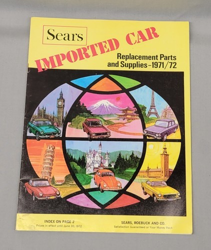 1971/2 Sears Imported Car Replace Parts Accessories Catalog VW Toyota Fi... - $9.46