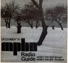 Radio Guide Maine Public Broadcasting Booklet December 1976 Portland Bangor E46 - £15.02 GBP