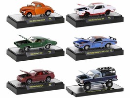 &quot;Auto Meets&quot; Set of 6 Cars IN DISPLAY CASES Release 69 Limited Edition 1/64 Die - £61.31 GBP