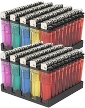 50 Cigarette Wholesale Disposable Lighters Pack Of 50 with Stand - £24.92 GBP