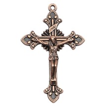 50pcs of 2 Inches Religious Antique Copper Rosary Crucifix Cross - £22.30 GBP