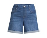 Time and Tru Women&#39;s Denim Shorts with Cuffed Hem, MEDWSH Size XXL(20) - £18.15 GBP