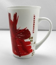 Starbucks Red/Gold Abstract Holiday Tall 12 fl oz Mug - Holiday 2014 Coffee Cup - £7.55 GBP