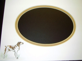 Picture Framing Dog Mats 11x14 for 8x10 Brittany Spaniel Handcolored canine mat - £7.83 GBP