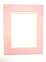 Picture Mat Double Mat 11x14 for 8x10 photo Baby Girl Pink with White Matting - $11.95