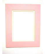 Picture Mat Double Mat 11x14 for 8x10 photo Baby Girl Pink with White Ma... - £9.58 GBP