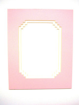 Picture Mat French Stairstep Design Baby Pink with white liner 11x14 for 8x10 - £7.96 GBP