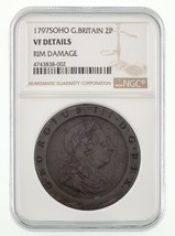 1797 Soho Großbritannien 2 Pence Kupfer Münze Ausgewählten Von NGC As VF Details - £174.09 GBP